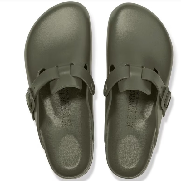 NWT- Birkenstock Boston- EVA Army Green Slide Sandals - Picture 2 of 10